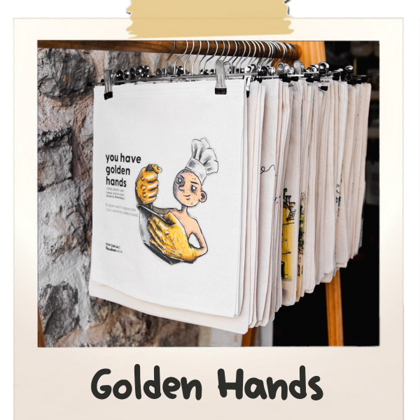 Golden Hands Tote Bag
