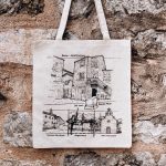 Tote Bag Sketch of Budva Old Town