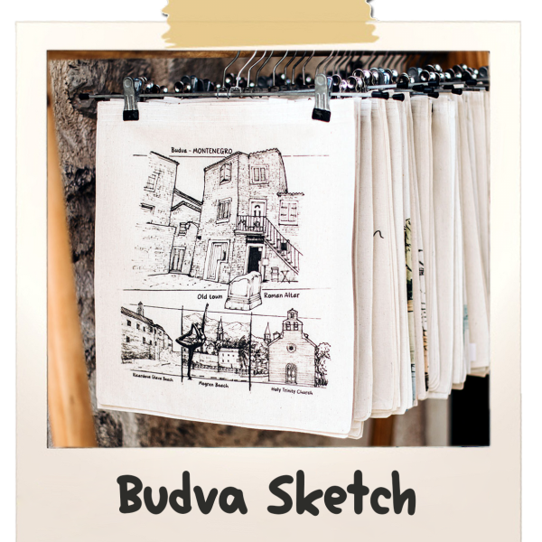 Tote Bag Budva Sketch
