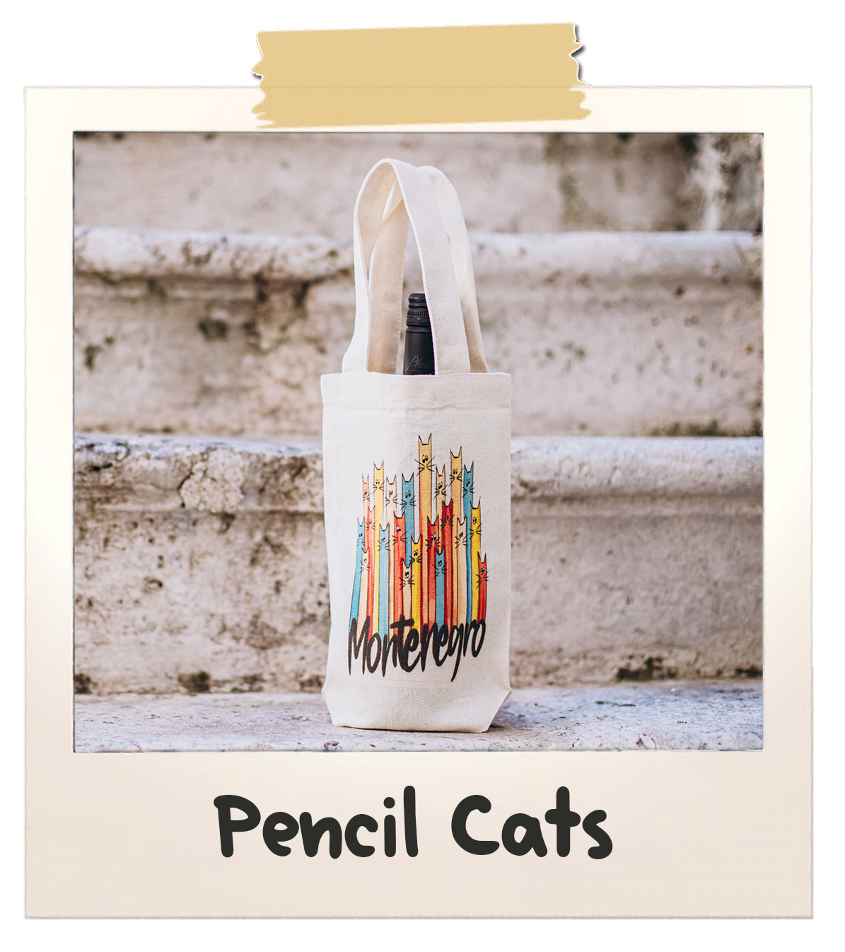 Wine Bag Pencil Cats